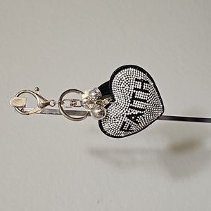 Faith Heart Bag Charm / Key Ring